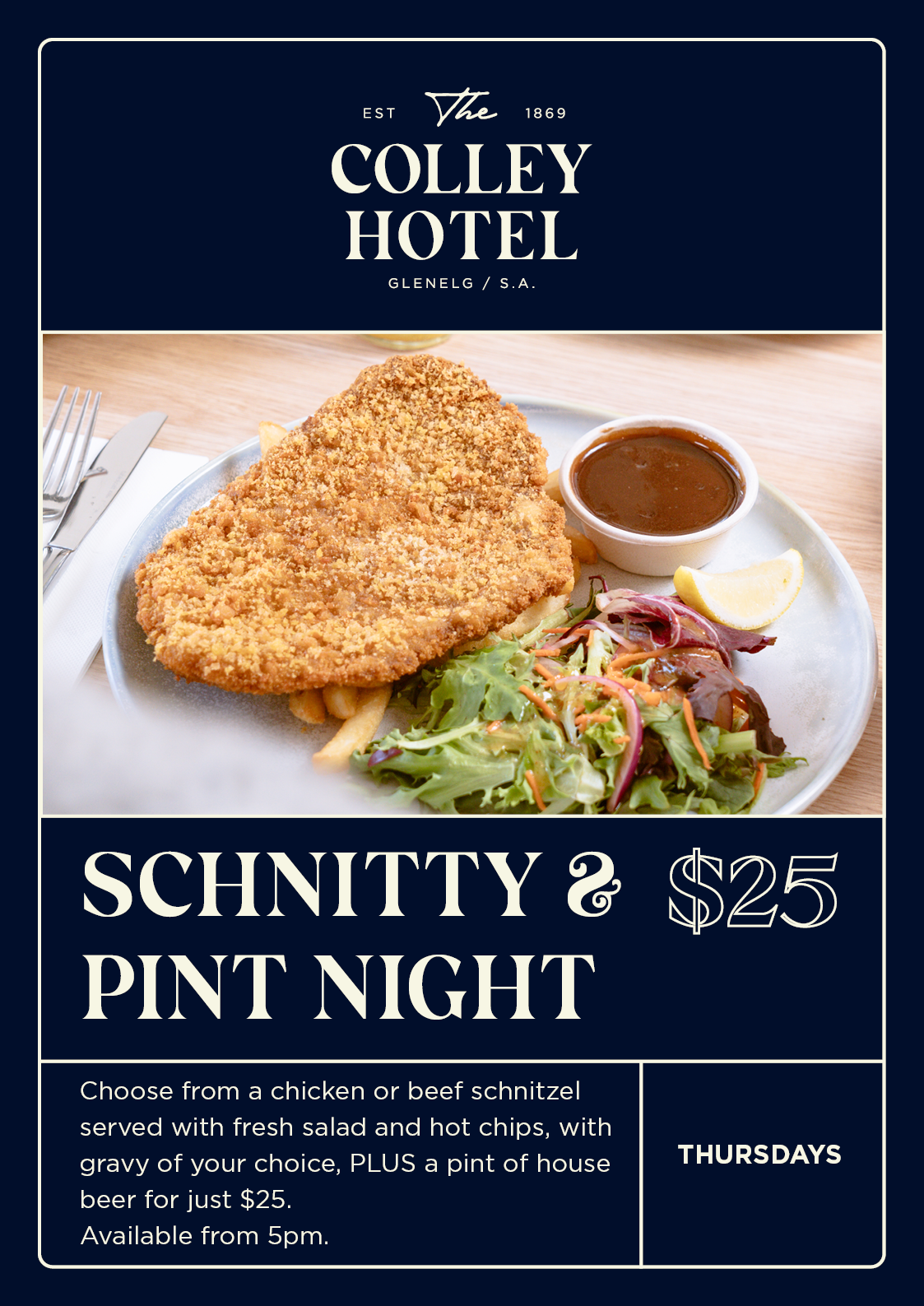 Schnitzel Night at The Colley Hotel